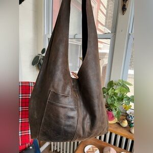 Rough and Tumble Candid Sling Leather tote